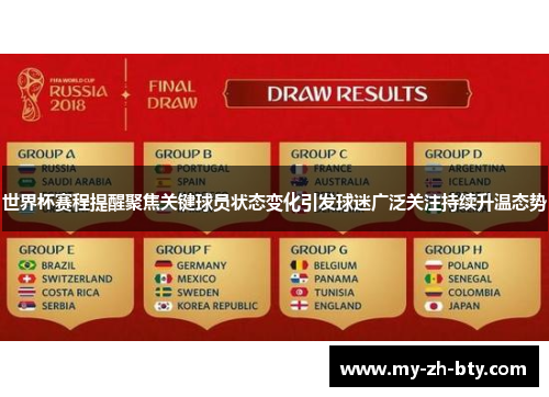 世界杯赛程提醒聚焦关键球员状态变化引发球迷广泛关注持续升温态势 世界杯赛程提醒聚焦关键球员状态变化引发球迷广泛关注持续升温态势